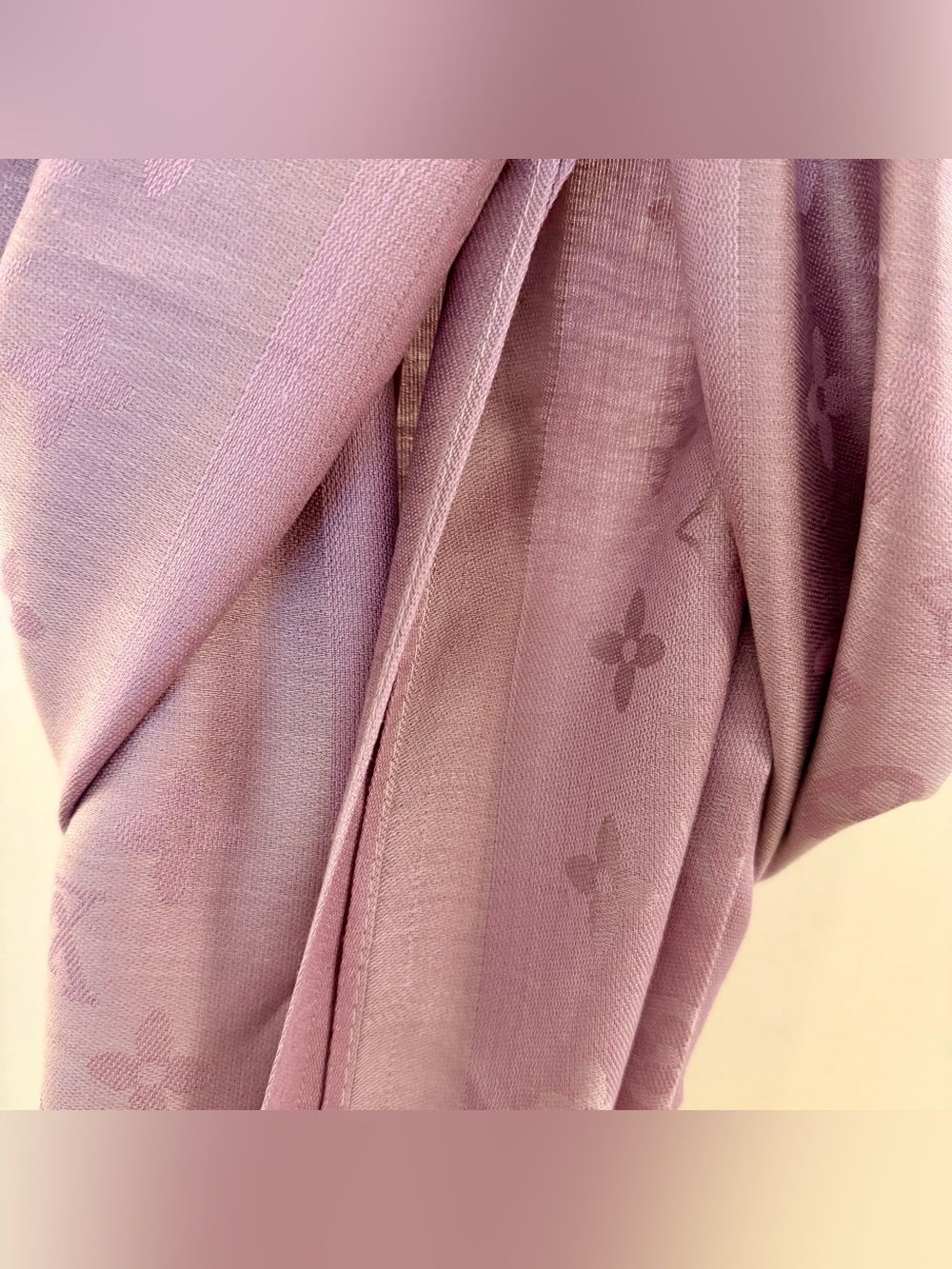 Luxury Cashmere & Silk Blend Monogram Scarf - Picture 1 of 9